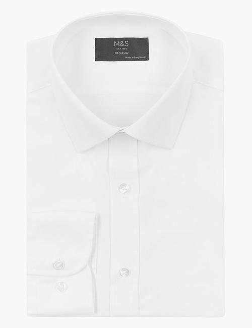 Beyaz Kolay Ütülenebilir Regular Fit Gömlek