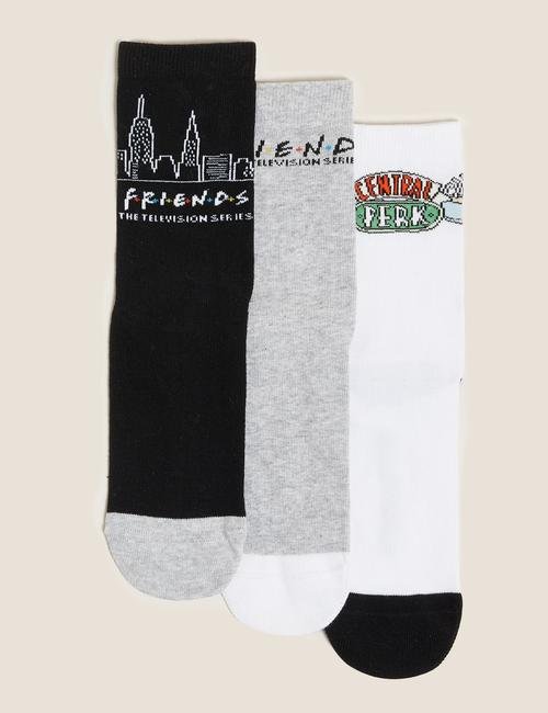 Multi Renk 3'lü Friends™ Çorap Seti