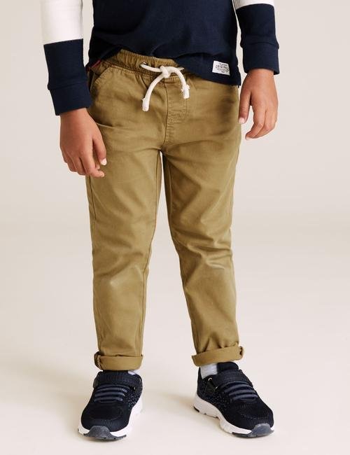 Bej Bel Bağlamalı Regular Fit Pantolon (2-7 Yaş)