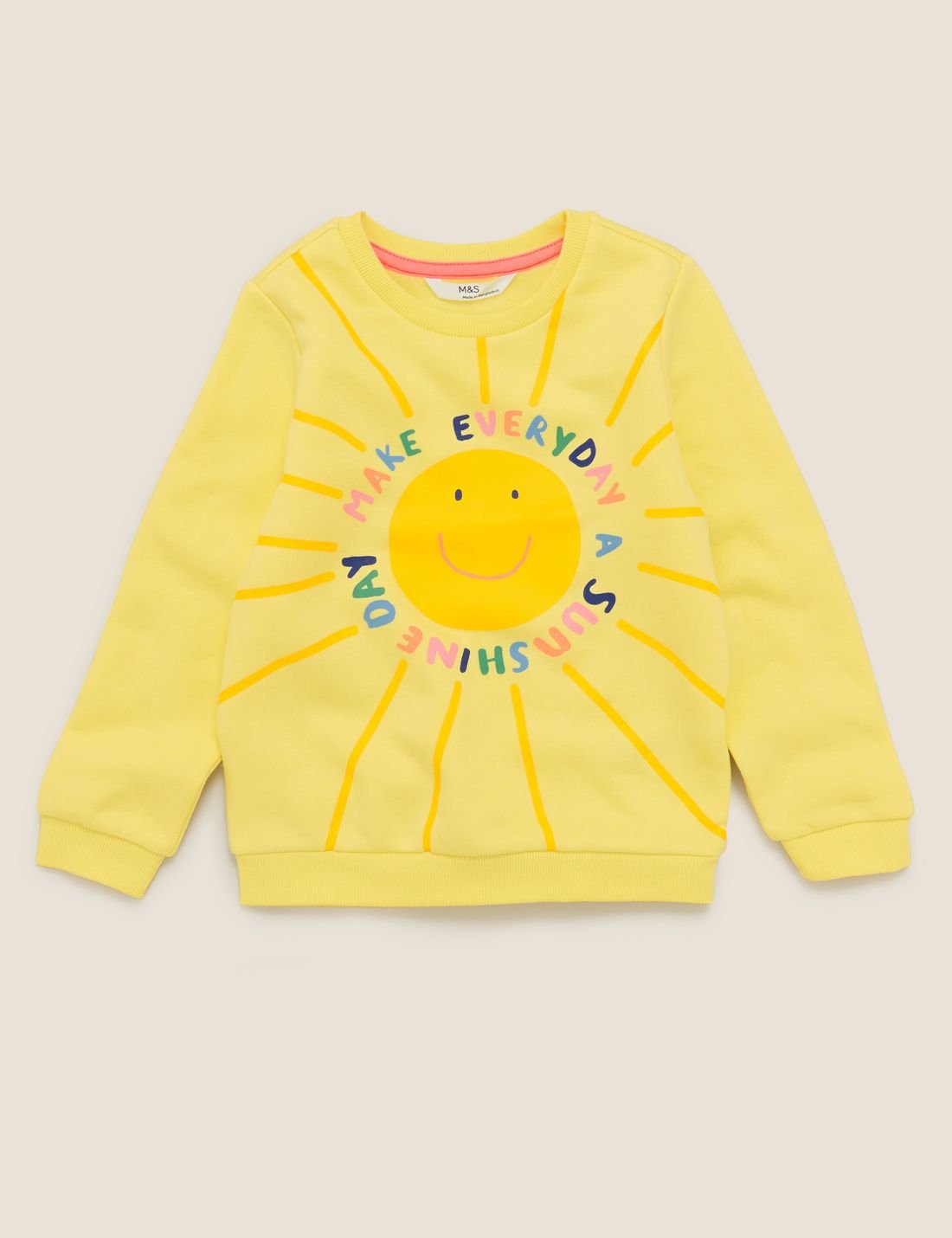 Pamuklu Güneş Desenli Sweatshirt