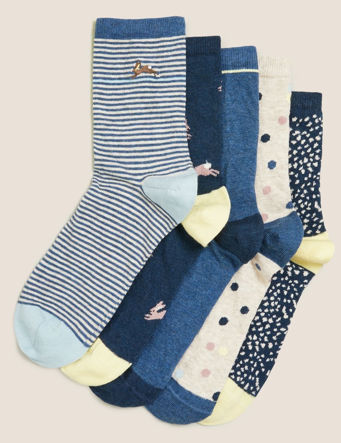 5'li Grafik Desenli Çorap Seti