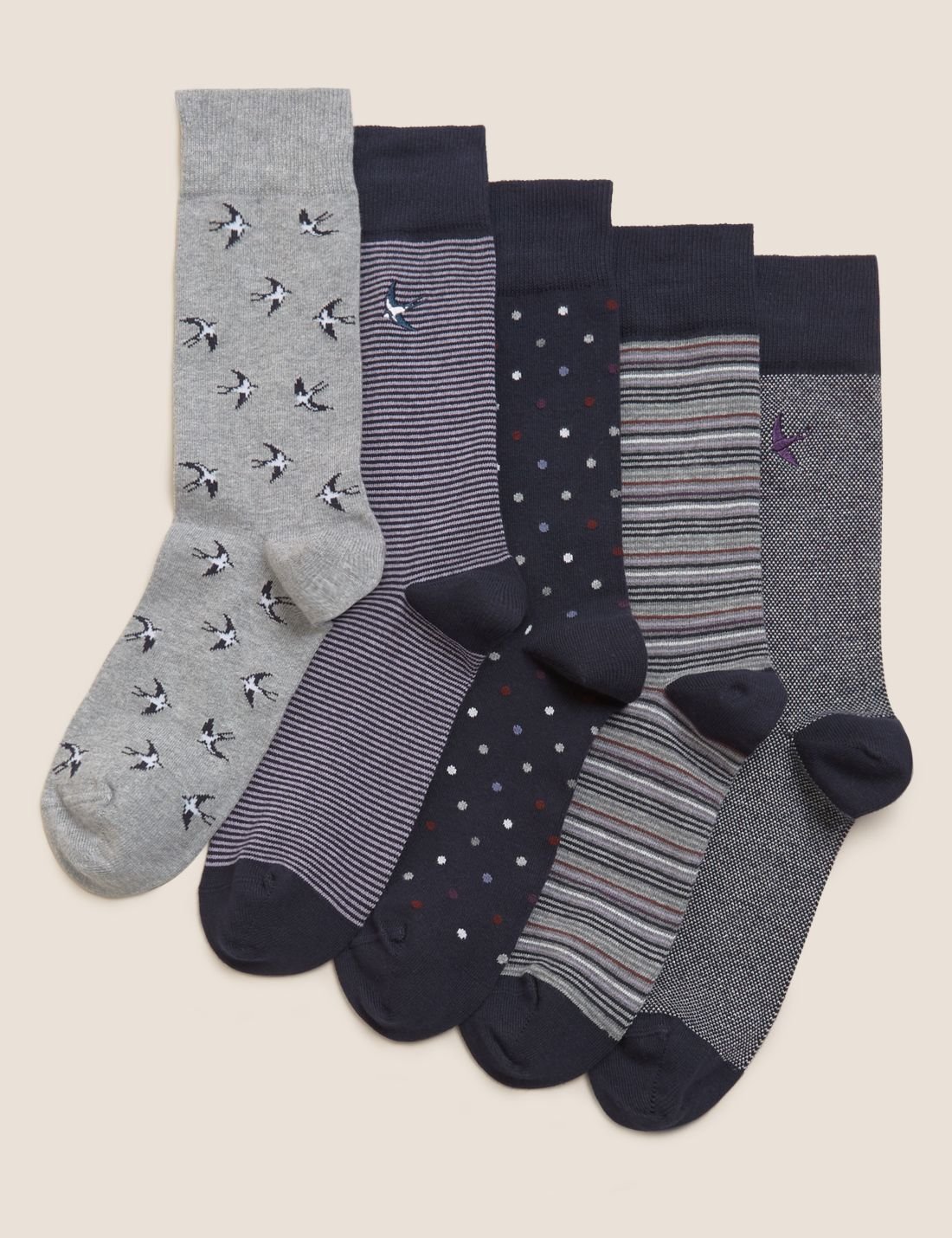 5'li Cool & Fresh™ Desenli Çorap Seti
