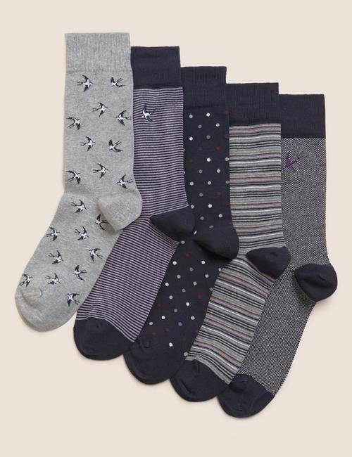 Multi Renk 5'li Cool & Fresh™ Desenli Çorap Seti