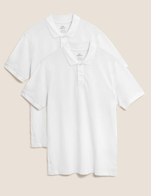 Beyaz 2'li Polo Yaka T-Shirt Seti