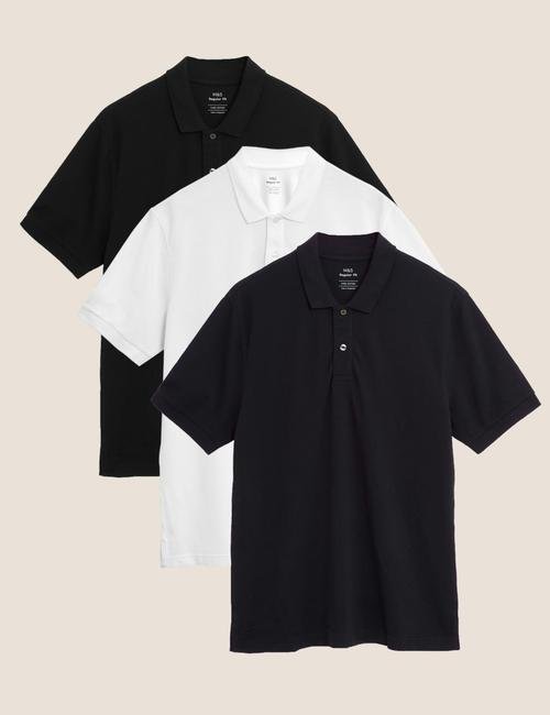 Lacivert 3'lü Polo Yaka T-Shirt Seti