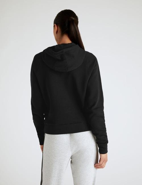 Siyah Saf Pamuklu Oversize Sweatshirt
