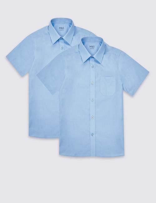 Mavi 2'li Ütü Gerektirmeyen Gömlek