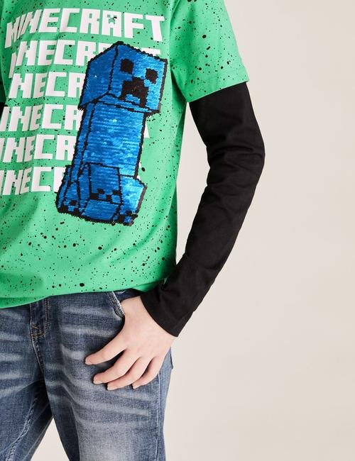 Yeşil De§iŸen Pullu Minecraft? T-Shirt