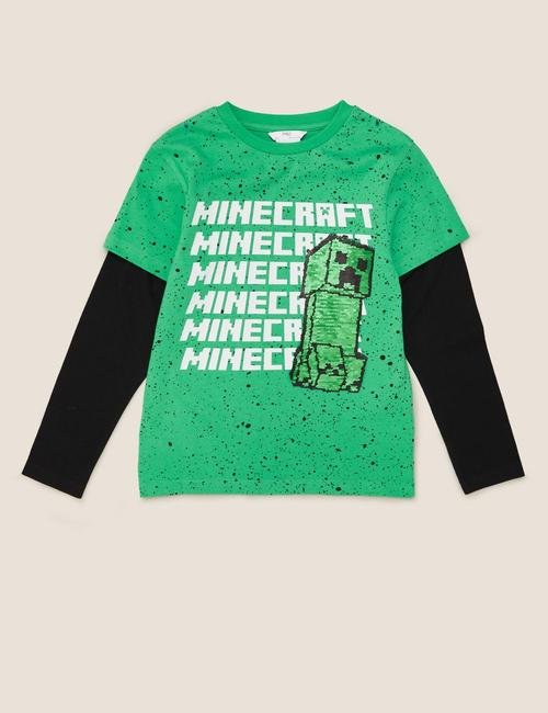 Yeşil De§iŸen Pullu Minecraft? T-Shirt