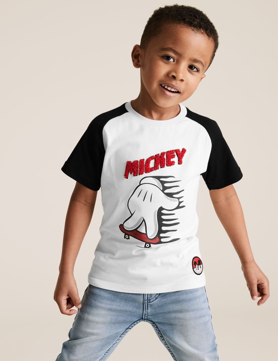 Saf Pamuklu Mickey Mouse T-Shirt