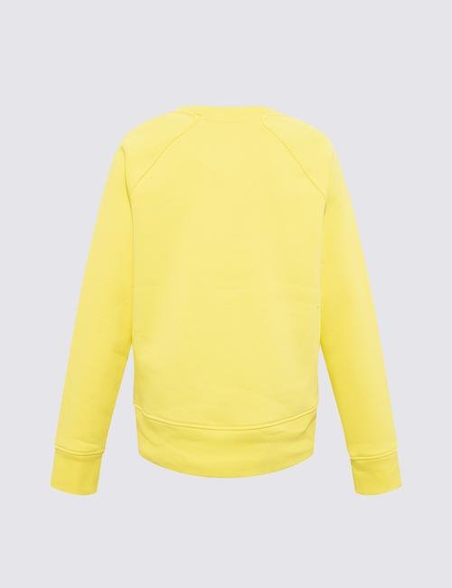 Sarı Yuvarlak Yaka Sweatshirt