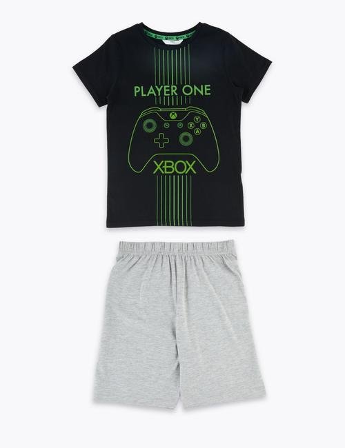 Siyah Xbox™ Şortlu Pijama Takımı