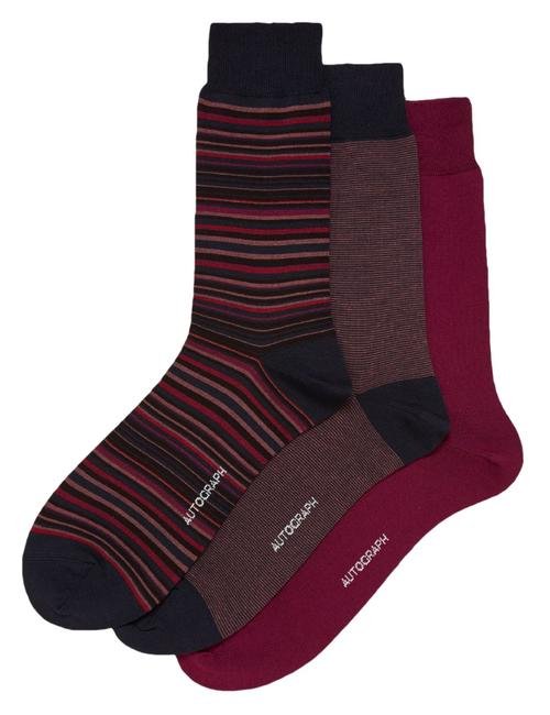 Bordo 3'lü  Modal Pamuk Karışımlı Çorap Seti