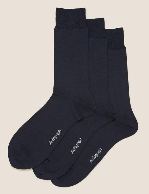 Lacivert 3'lü Modal Karışımlı Çorap Seti