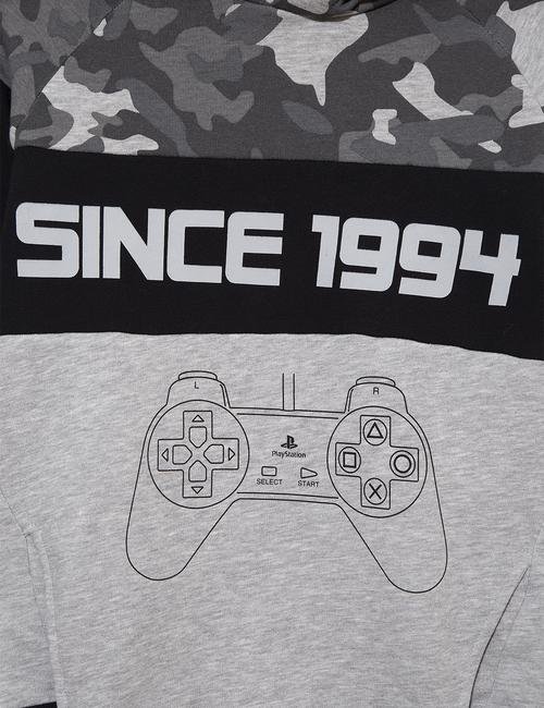 Gri Playstation? Grafik Sweatshirt