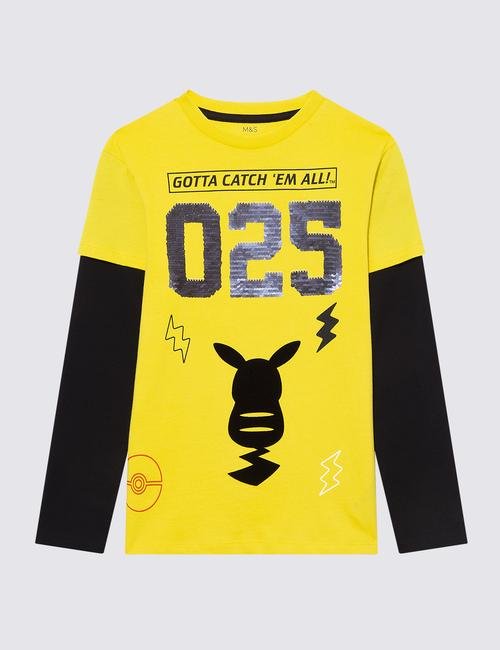 Sarı Uzun Kollu Pikachu? T-Shirt