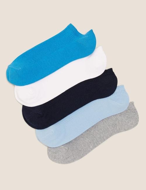 Mavi 5'li Pamuklu Cool & Freshfeet™ Çorap Seti