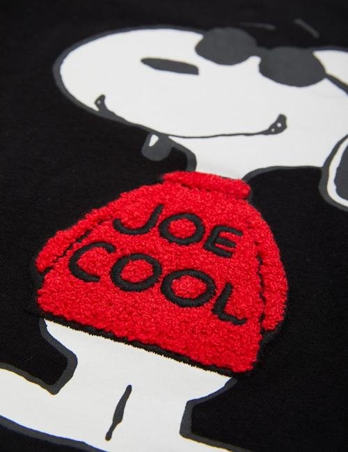 Siyah Joe Cool Baskılı T-Shirt