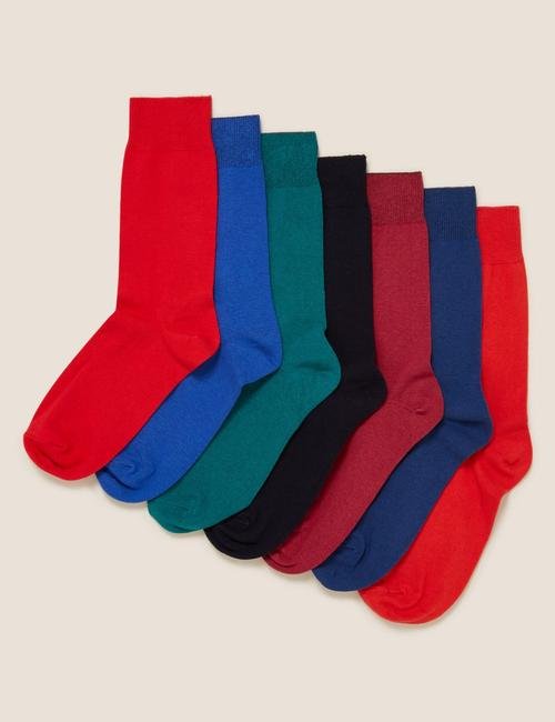 Renkli 7'li Pamuklu Çorap Seti (Cool & Freshfeet™ Teknolojisi ile)