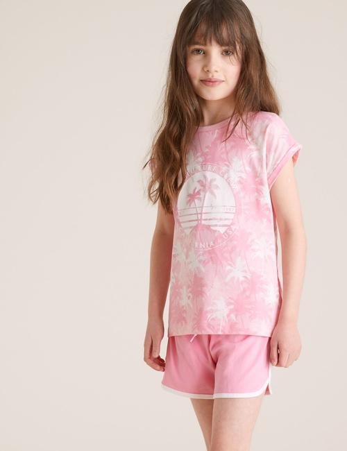 Multi Renk 2'li Tie-Dye Baskılı Pijama Takımı