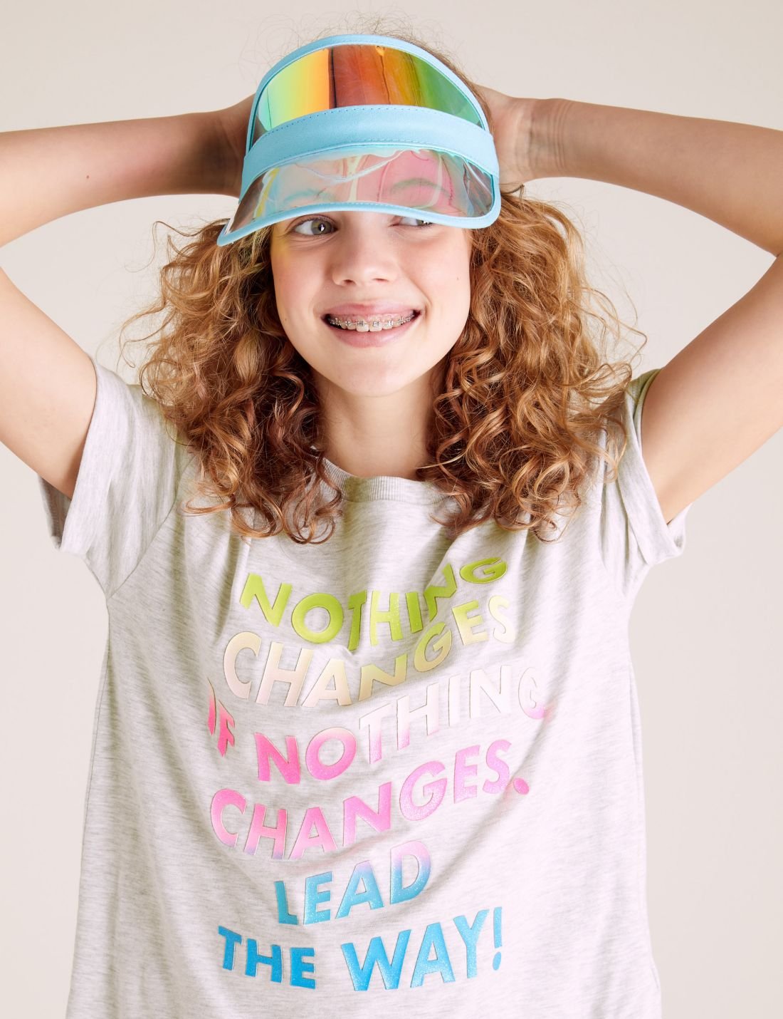 Organik Pamuklu Slogan Baskılı T-Shirt