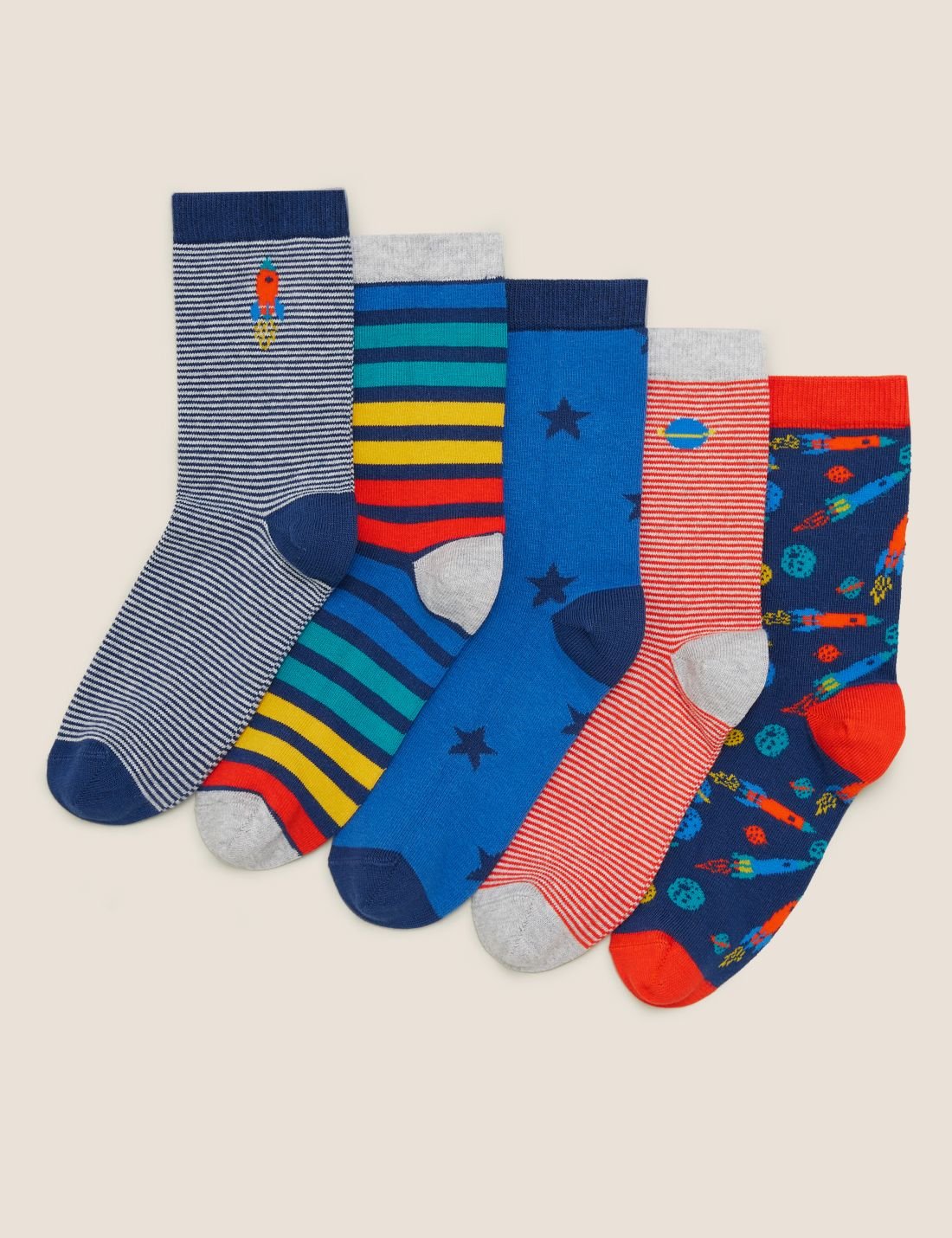 5'li Uzay Temalı Çorap