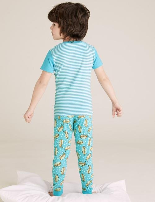 Mavi Roald Dahl™ & NHM Baskılı Unisex Pijama Takımı