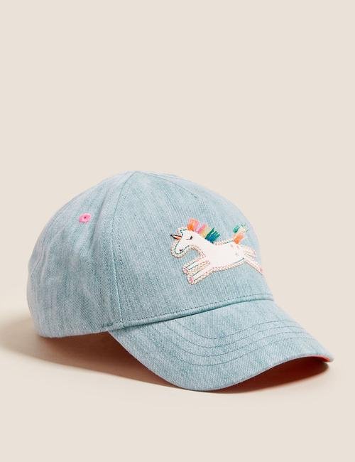 Mavi Unicorn Baskılı Şapka