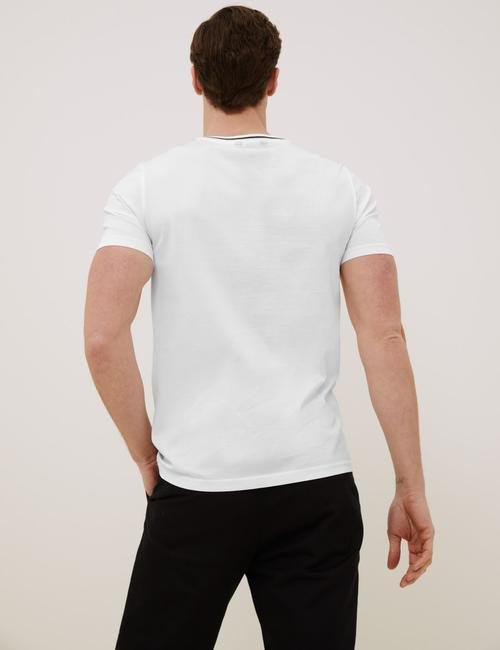 Beyaz Pamuklu T-Shirt