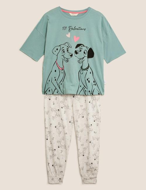 Mavi Pamuklu Disney 101 Dalmaçyalı Pijama Takımı