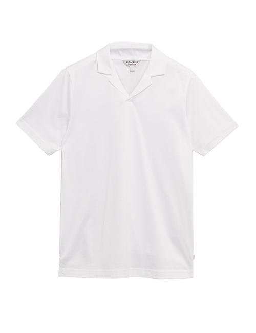 Beyaz Polo Yaka Pamuklu  T-Shirt