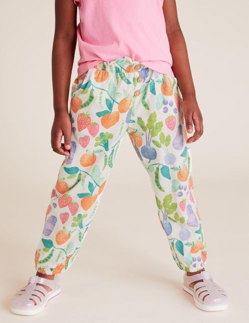 Multi Renk Çiçek Desenli Pantolon