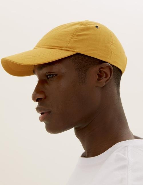 Sarı Saf Pamuklu Şapka