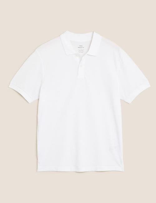 Beyaz Kısa Kollu Polo Yaka T-Shirt