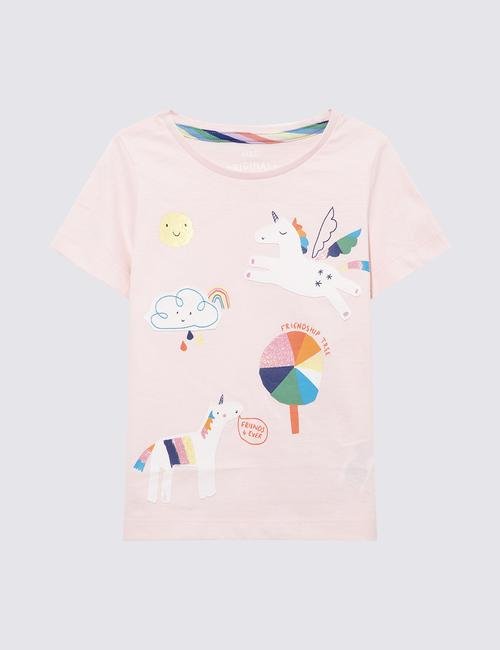 Multi Renk 3'lü Desenli T-Shirt Seti