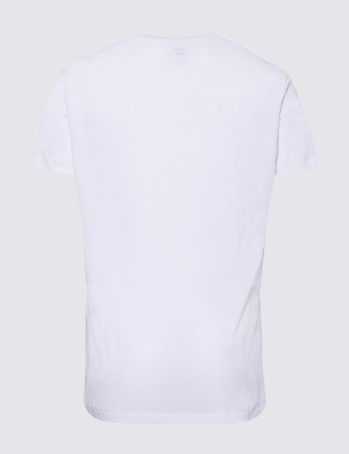 Beyaz Saf Pamuk Istanbul Harita Desenli T-Shirt