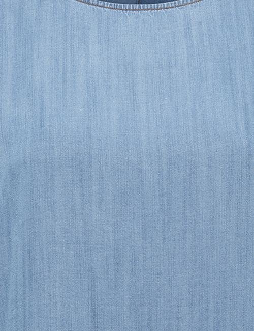 Mavi Tencel™ Kısa Kollu Bluz