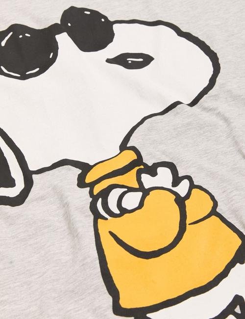 Gri Snoopy™ Askılı Gecelik