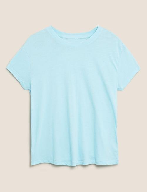 Mavi Kısa Kollu T-shirt
