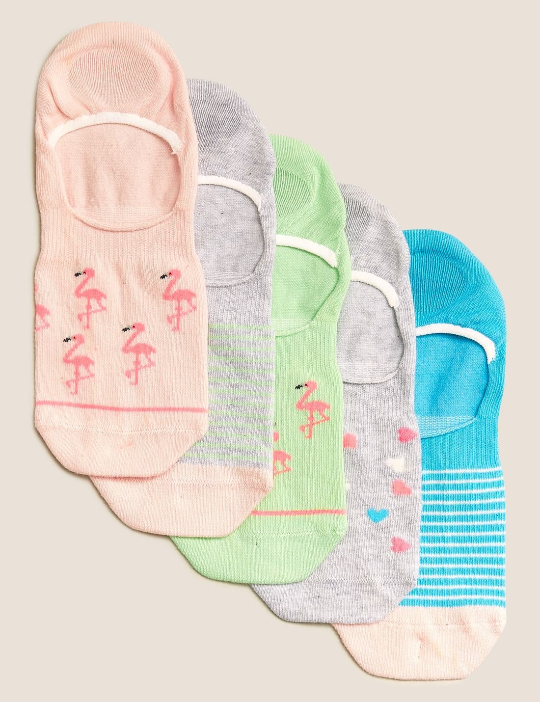 5'li Flamingo Desenli Babet Çorabı