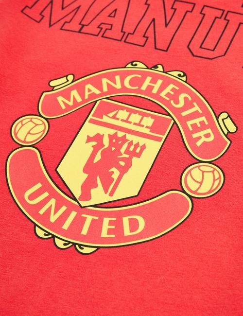 Kırmızı Manchester United FC™ Baskılı Pijama Seti (6-16 Yaş)