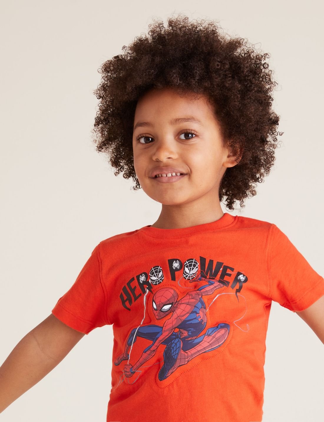 Saf Pamuk Spider-Man™ 3D Baskılı T-Shirt (2-7 Yaş)