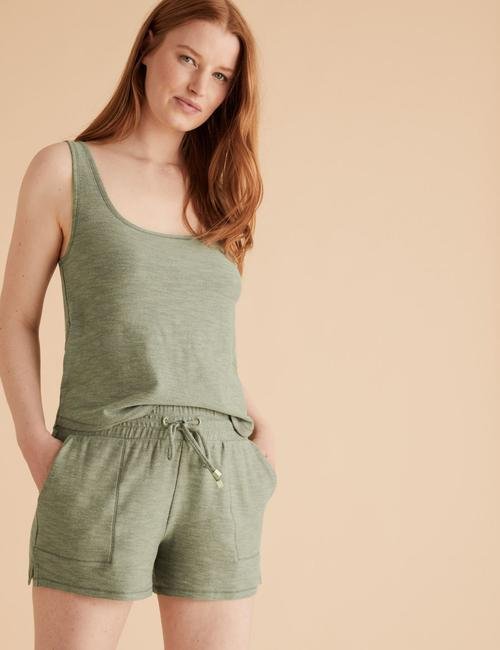 Yeşil Flexifit™ Askılı Pijama Takımı