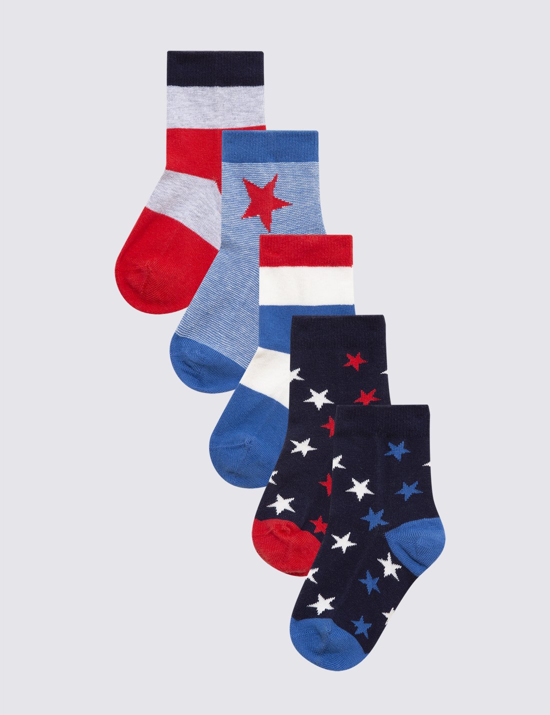 5'li Yıldız Desenli Çorap Seti