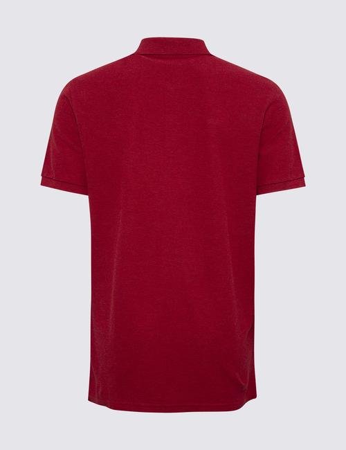 Kırmızı Polo Yaka Kısa Kollu T-Shirt