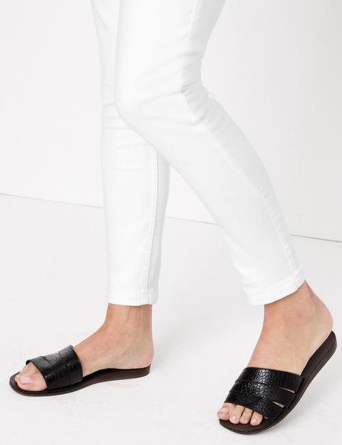 Beyaz Yüksek Belli Skinny Jean Pantolon