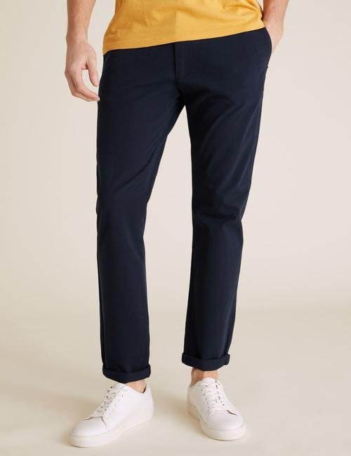 Lacivert Slim Fit Ultimate Chino Pantolon