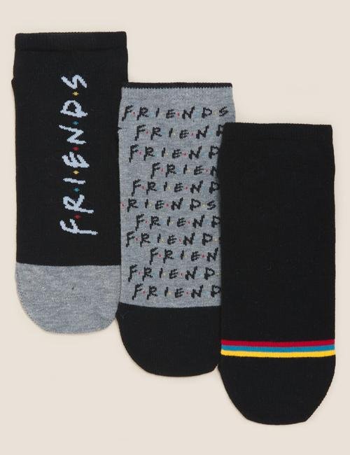 Gri Friends™ 3'lü Trainer Çorap Seti