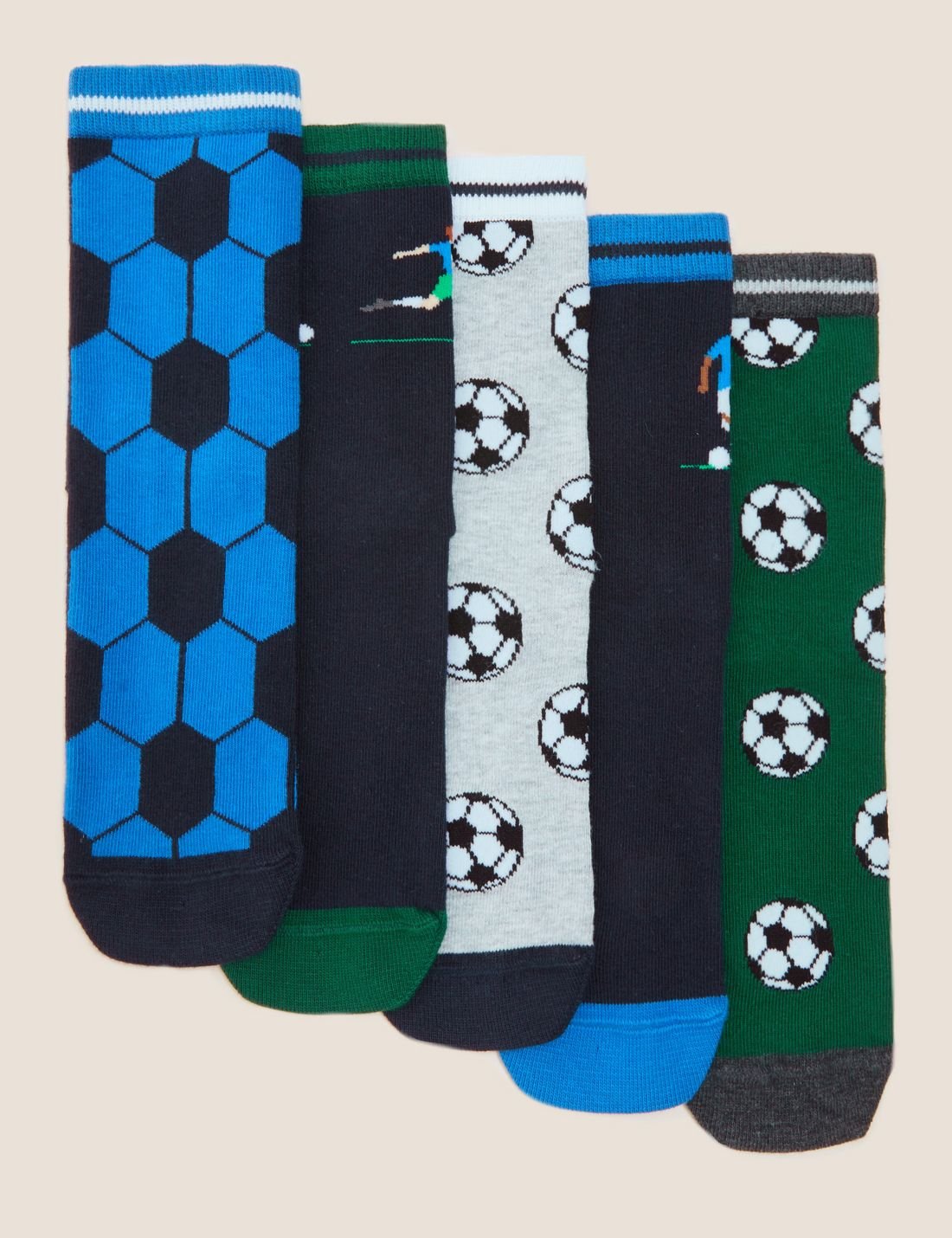 5'li Futbol Desenli Çorap