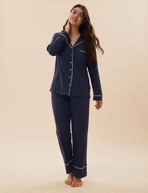 Kadın Lacivert Regular Fit Pijama Takımı